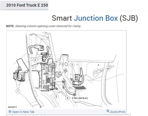 ford e250 central junction box location|central junction box location.